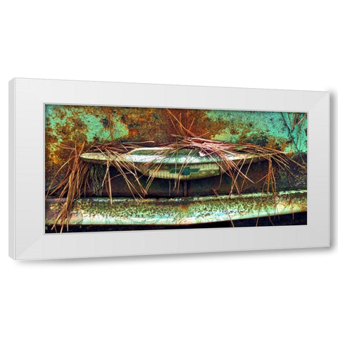 Car Graveyard VI White Modern Wood Framed Art Print by McLoughlin, James