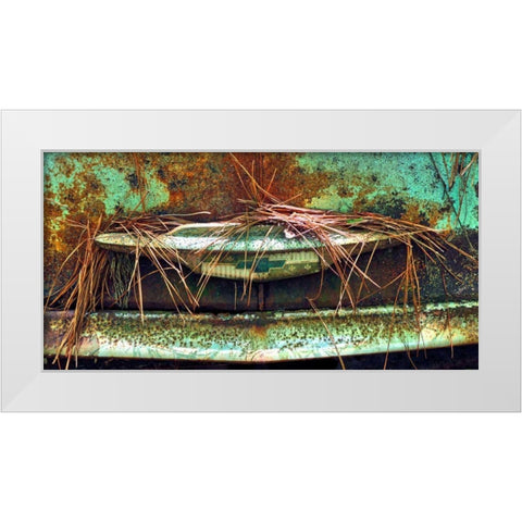 Car Graveyard VI White Modern Wood Framed Art Print by McLoughlin, James