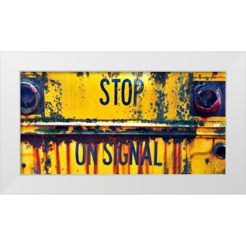 Car Graveyard VII White Modern Wood Framed Art Print by McLoughlin, James