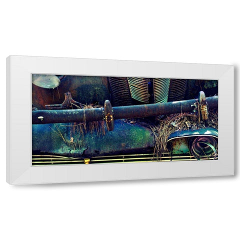 Car Graveyard X White Modern Wood Framed Art Print by McLoughlin, James