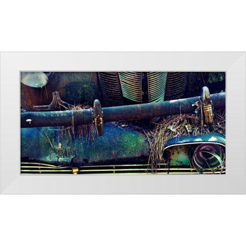 Car Graveyard X White Modern Wood Framed Art Print by McLoughlin, James