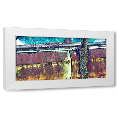 Car Graveyard XI White Modern Wood Framed Art Print by McLoughlin, James