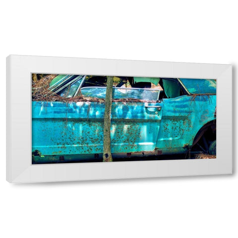 Car Graveyard XII White Modern Wood Framed Art Print by McLoughlin, James