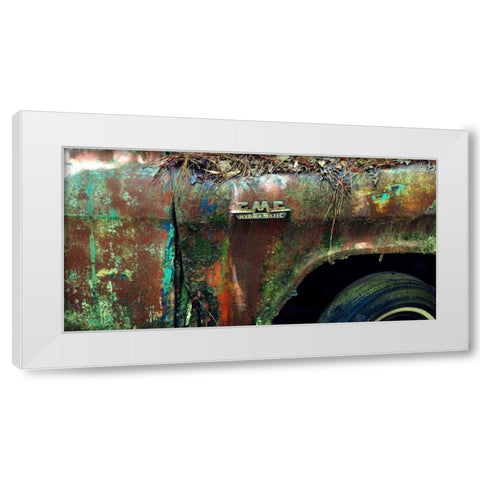Car Graveyard XIII White Modern Wood Framed Art Print by McLoughlin, James