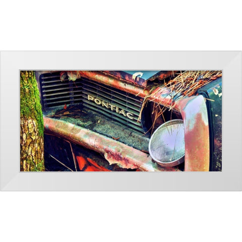 Car Graveyard XIV White Modern Wood Framed Art Print by McLoughlin, James