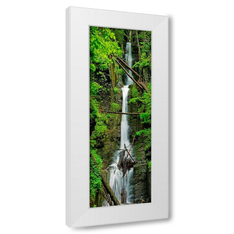 Vertical Falls II White Modern Wood Framed Art Print by McLoughlin, James