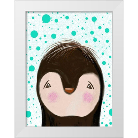 Peeky Boo II White Modern Wood Framed Art Print by Moore, Regina