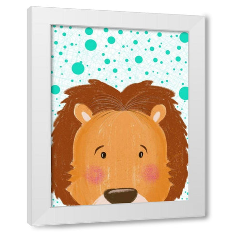 Peeky Boo III White Modern Wood Framed Art Print by Moore, Regina