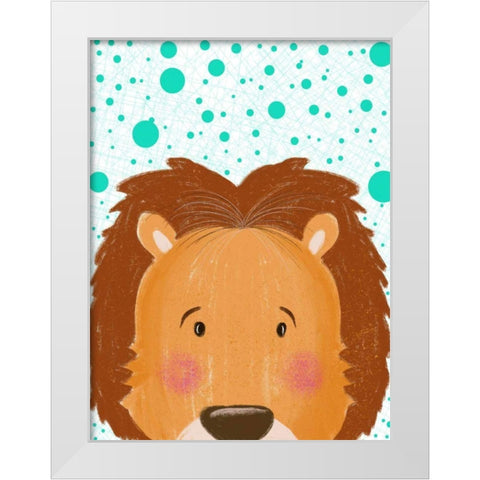 Peeky Boo III White Modern Wood Framed Art Print by Moore, Regina