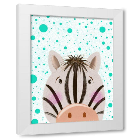 Peeky Boo V White Modern Wood Framed Art Print by Moore, Regina