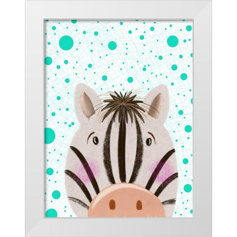 Peeky Boo V White Modern Wood Framed Art Print by Moore, Regina