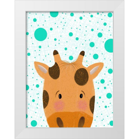 Peeky Boo VI White Modern Wood Framed Art Print by Moore, Regina