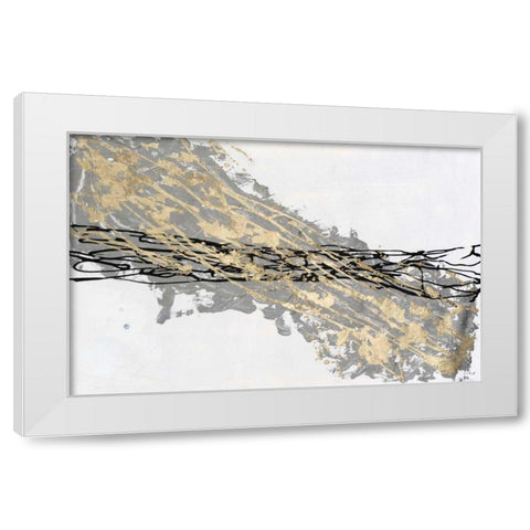 Mistral IV in White White Modern Wood Framed Art Print by Willett, Michael