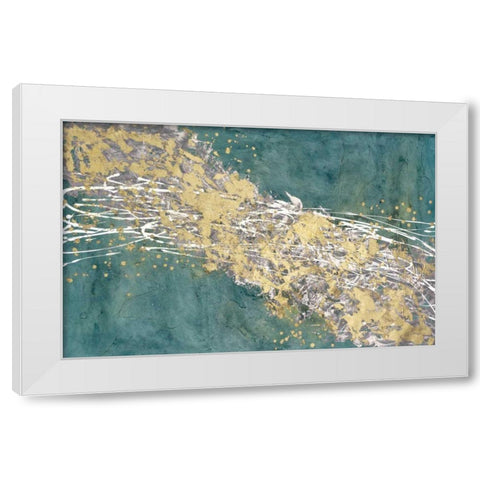 Mistral VI in Sea Green White Modern Wood Framed Art Print by Willett, Michael