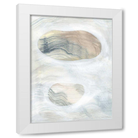 Neutral River Rocks II White Modern Wood Framed Art Print by Lam, Vanna