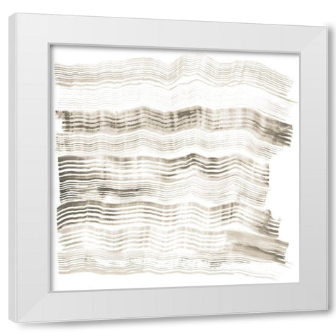 Accordian Shift III White Modern Wood Framed Art Print by Lam, Vanna