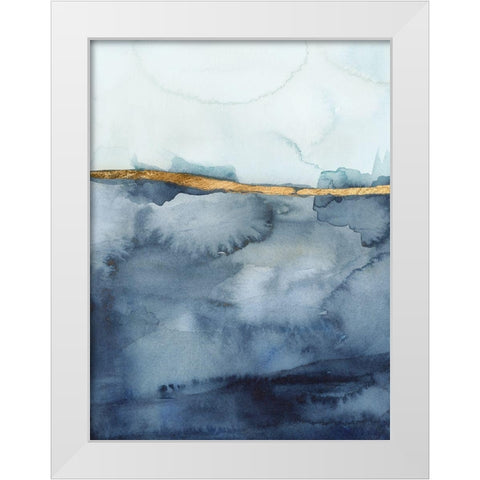 Coastal Horizon I White Modern Wood Framed Art Print by Borges, Victoria