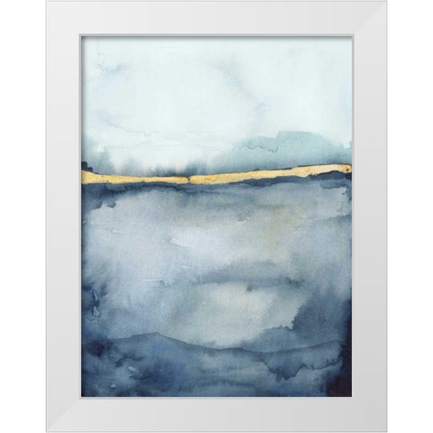 Coastal Horizon II White Modern Wood Framed Art Print by Borges, Victoria