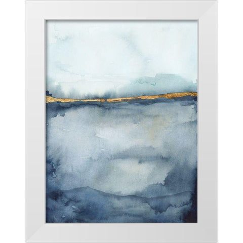 Coastal Horizon II White Modern Wood Framed Art Print by Borges, Victoria