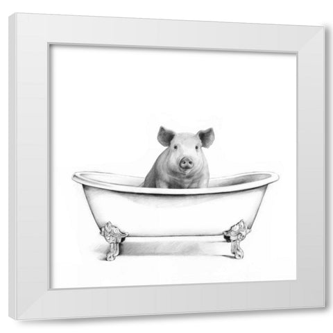 Clawfoot Critter I White Modern Wood Framed Art Print by Borges, Victoria