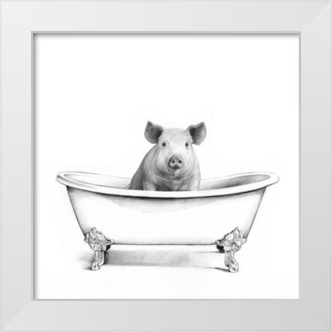 Clawfoot Critter I White Modern Wood Framed Art Print by Borges, Victoria