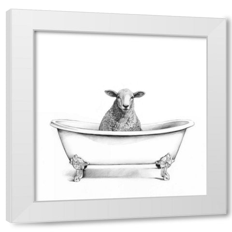 Clawfoot Critter III White Modern Wood Framed Art Print by Borges, Victoria