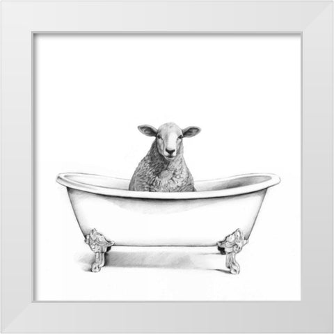 Clawfoot Critter III White Modern Wood Framed Art Print by Borges, Victoria