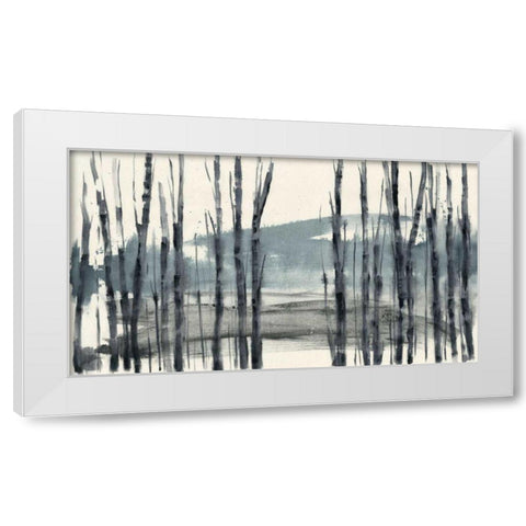 Fluid Treeline I White Modern Wood Framed Art Print by Goldberger, Jennifer