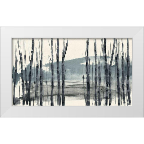 Fluid Treeline I White Modern Wood Framed Art Print by Goldberger, Jennifer