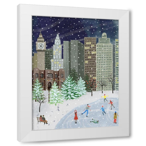 Christmas in the City I White Modern Wood Framed Art Print by Popp, Grace