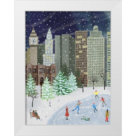 Christmas in the City I White Modern Wood Framed Art Print by Popp, Grace