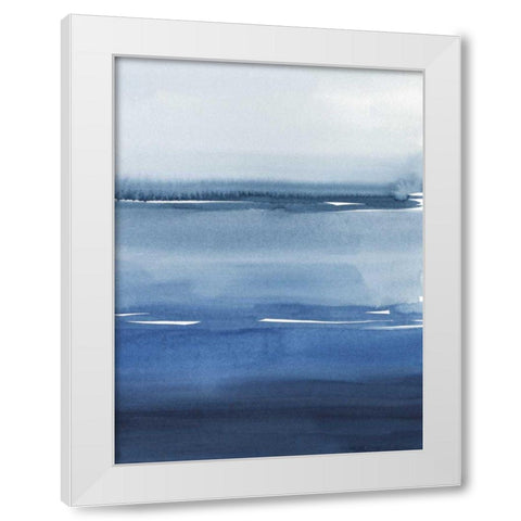 La Mar Azul I White Modern Wood Framed Art Print by Popp, Grace