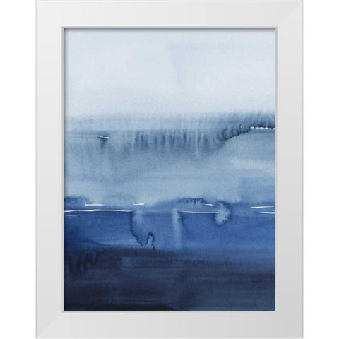 La Mar Azul II White Modern Wood Framed Art Print by Popp, Grace