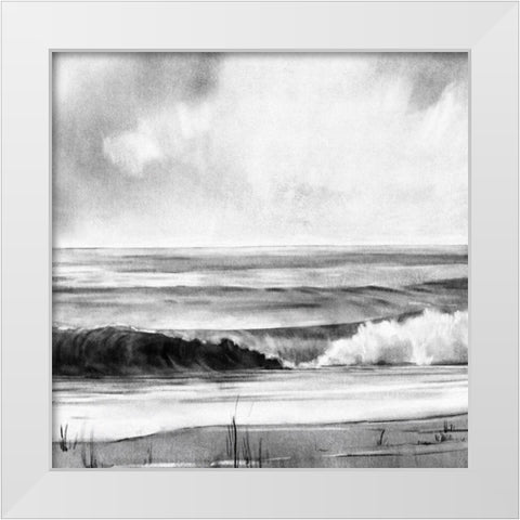 High Tide Sketch I White Modern Wood Framed Art Print by Caroline, Emma