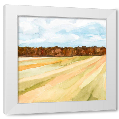 Autumn Crops I White Modern Wood Framed Art Print by Warren, Annie