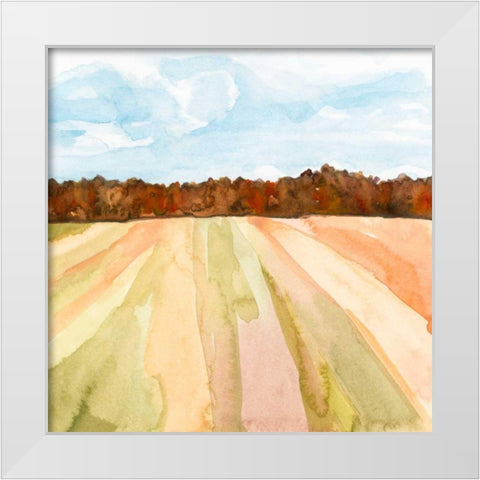 Autumn Crops II White Modern Wood Framed Art Print by Warren, Annie