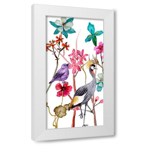 Tangled Garden I White Modern Wood Framed Art Print by Wang, Melissa