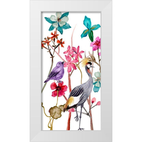 Tangled Garden I White Modern Wood Framed Art Print by Wang, Melissa