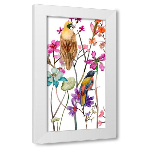 Tangled Garden II White Modern Wood Framed Art Print by Wang, Melissa