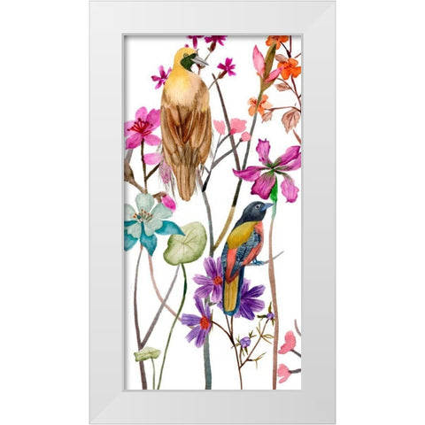 Tangled Garden II White Modern Wood Framed Art Print by Wang, Melissa