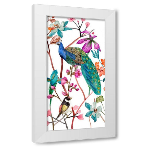 Tangled Garden III White Modern Wood Framed Art Print by Wang, Melissa