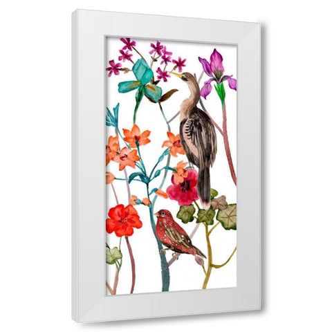 Tangled Garden IV White Modern Wood Framed Art Print by Wang, Melissa