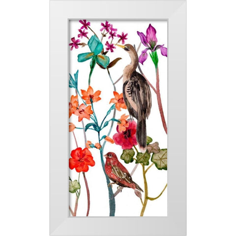 Tangled Garden IV White Modern Wood Framed Art Print by Wang, Melissa