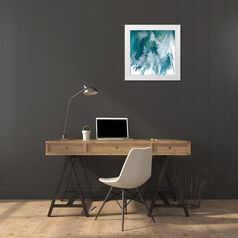 Bermuda Wave I White Modern Wood Framed Art Print by Studio W