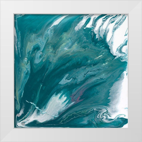 Bermuda Wave II White Modern Wood Framed Art Print by Studio W