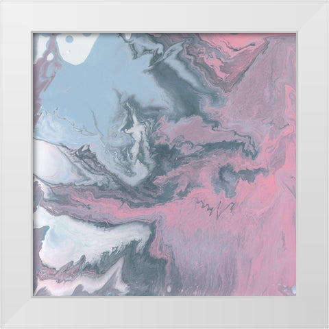 Frosty Pastels I White Modern Wood Framed Art Print by Studio W