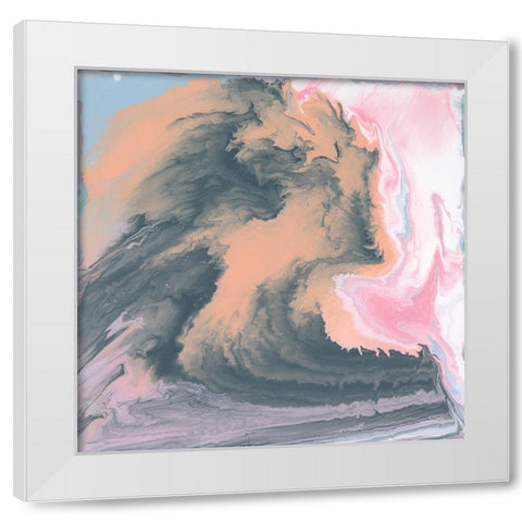Frosty Pastels II White Modern Wood Framed Art Print by Studio W