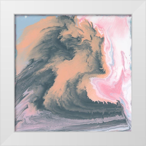 Frosty Pastels II White Modern Wood Framed Art Print by Studio W