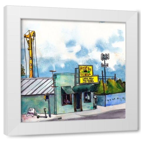 Open Road Stops II White Modern Wood Framed Art Print by McCreery, Paul