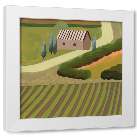 The Hill Village III White Modern Wood Framed Art Print by Wang, Melissa